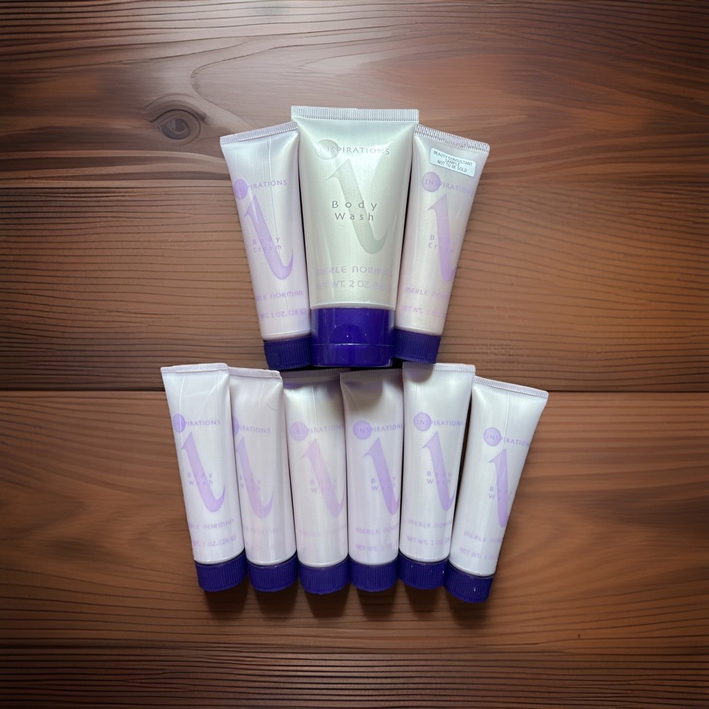 Merle Norman Inspirations Body Wash Body Cream Rare Sample/Travel Size Lot New